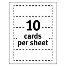 Load image into Gallery viewer, Clean Edge Business Cards Value Pack, Laser, 2 x 3.5, White, 10 Cards/Sheet, 100 Sheets/Box
