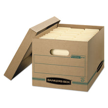 Load image into Gallery viewer, STOR/FILE Basic-Duty Storage Boxes, Letter/Legal Files, 12.5" x 16.25" x 10.5", Kraft/Green, 12/Carton
