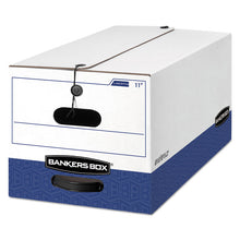 Load image into Gallery viewer, LIBERTY Heavy-Duty Strength Storage Boxes, Letter Files, 12.25" x 24.13" x 10.75", White/Blue, 4/Carton
