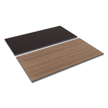 Load image into Gallery viewer, Reversible Laminate Table Top, Rectangular, 59.38w x 29.5d, Espresso/Walnut
