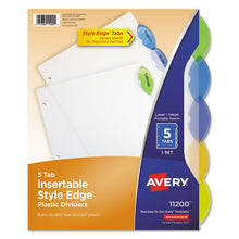Load image into Gallery viewer, Insertable Style Edge Tab Plastic Dividers, 5-Tab, 11 x 8.5, Translucent, 1 Set
