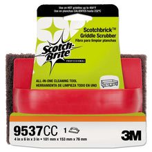 Load image into Gallery viewer, Scotchbrick Griddle Scrubber 9537, 4 x 6, Red/Black, 12/Carton
