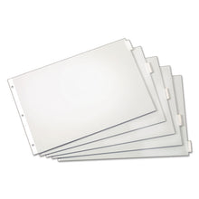 Load image into Gallery viewer, Paper Insertable Dividers, 5-Tab, 11 x 17, White, Clear Tabs, 1 Set
