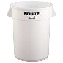 Load image into Gallery viewer, Vented Round Brute Container, 32 gal, Plastic, White
