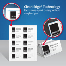 Load image into Gallery viewer, Clean Edge Business Cards, Laser, 2 x 3.5, White, 10 Cards/Sheet, 20 Sheets/Pack
