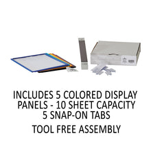 Load image into Gallery viewer, VARIO Magnetic Wall Reference System, 5 Panels, 10 Pockets, Assorted Borders
