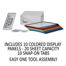 Load image into Gallery viewer, Sherpa Wall-Mount Reference System, 10 Gray Panels, Letter, Assorted Borders

