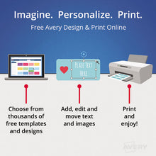 Load image into Gallery viewer, Magnetic Business Cards, Inkjet, 2 x 3.5, White, 10 Cards/Sheet, 3 Sheets/Pack
