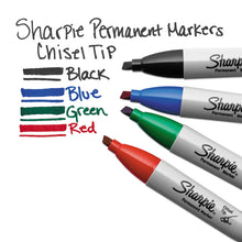 Load image into Gallery viewer, Chisel Tip Permanent Marker, Medium Chisel Tip, Blue, Dozen
