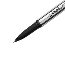 Load image into Gallery viewer, Stainless Steel Porous Point Pen, Stick, Fine 0.5 mm, Black Ink, Brushed Silver Barrel
