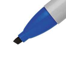 Load image into Gallery viewer, Chisel Tip Permanent Marker, Medium Chisel Tip, Blue, Dozen
