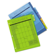 Load image into Gallery viewer, Insertable Big Tab Plastic Dividers, 5-Tab, 11 x 8.5, Assorted, 1 Set
