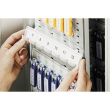 Load image into Gallery viewer, Locking Key Cabinet, 72-Key, Brushed Aluminum, Silver, 11.75" x 4.63" x 15.75"
