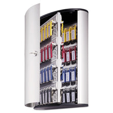 Load image into Gallery viewer, Locking Key Cabinet, 72-Key, Brushed Aluminum, Silver, 11.75" x 4.63" x 15.75"
