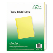 Load image into Gallery viewer, Plastic Insertable Dividers, 8-Tab, 11 x 8.5, Clear Tabs, 1 Set
