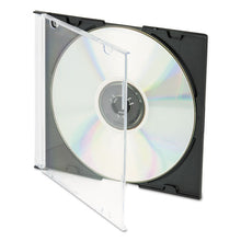 Load image into Gallery viewer, CD/DVD Slim Jewel Cases, Clear/Black, 25/Pack
