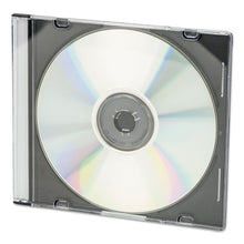 Load image into Gallery viewer, CD/DVD Slim Jewel Cases, Clear/Black, 25/Pack
