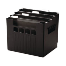 Load image into Gallery viewer, Portable Desktop File With Hanging Folders, Letter Size, 10" Long, Black
