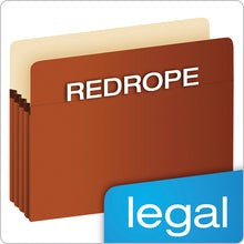 Load image into Gallery viewer, Pocket File, 5.25" Expansion, Legal Size, Red Fiber
