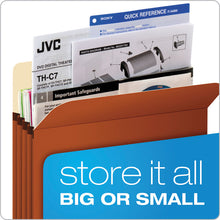Load image into Gallery viewer, Pocket File, 5.25" Expansion, Legal Size, Red Fiber
