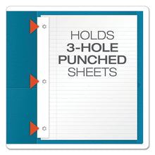 Load image into Gallery viewer, Twin-Pocket Folder with Prong Fasteners, Accommodates (135) 11 x 8.5 Sheets, Light Blue, 25/Box
