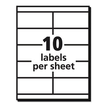 Load image into Gallery viewer, Copier Mailing Labels, Copiers, 2 x 4.25, White, 10/Sheet, 100 Sheets/Box
