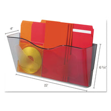 Load image into Gallery viewer, Euro-Style DocuPocket Landscape Wall File, Larger Files/Tabloid Size, 15" x 4" x 6.63", Smoke
