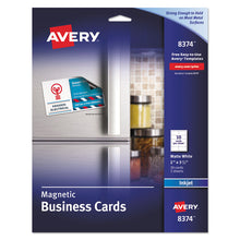 Load image into Gallery viewer, Magnetic Business Cards, Inkjet, 2 x 3.5, White, 10 Cards/Sheet, 3 Sheets/Pack
