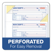 Load image into Gallery viewer, Receipt Book, Three-Part Carbonless, 7.19 x 2.75, 4 Forms/Sheet, 100 Forms Total
