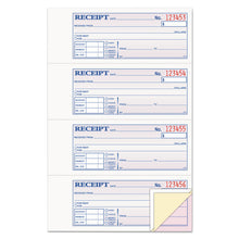 Load image into Gallery viewer, Receipt Book, Three-Part Carbonless, 7.19 x 2.75, 4 Forms/Sheet, 100 Forms Total
