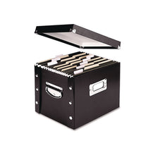 Load image into Gallery viewer, File Box, Letter Files, 11.75" x 9.75" x 9.5", Black
