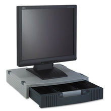 Load image into Gallery viewer, Basic LCD Monitor/Printer Stand, 15" x 11" x 3", Charcoal Gray/Light Gray
