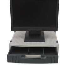Load image into Gallery viewer, Basic LCD Monitor/Printer Stand, 15" x 11" x 3", Charcoal Gray/Light Gray
