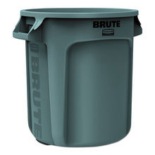 Load image into Gallery viewer, Vented Round Brute Container, 10 gal, Plastic, Gray
