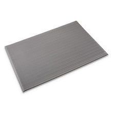 Load image into Gallery viewer, Ribbed Vinyl Anti-Fatigue Mat, Rectangular, Gray Ribbed Surface, 27" x 36"
