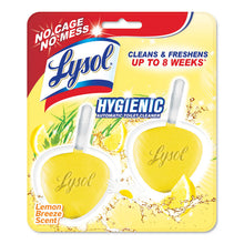 Load image into Gallery viewer, Hygienic Automatic Toilet Bowl Cleaner, Lemon Breeze Scent, 1.41 oz Block, 2/Pack
