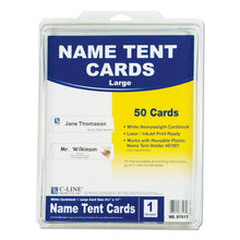 Load image into Gallery viewer, Scored Tent Cards, 4.25 x 11, White,1 Card/Sheet, 50 Sheets/Box
