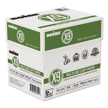Load image into Gallery viewer, X-9 Multi-Use Copy Paper, 92 Bright, 20 lb Bond Weight, 8.5 x 11, White, 500 Sheets/Ream, 5 Reams/Carton
