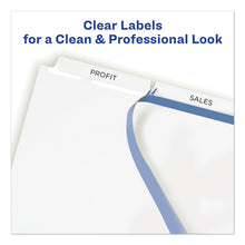 Load image into Gallery viewer, Print and Apply Index Maker Clear Label Unpunched Dividers, 3-Tab, 11 x 8.5, White, 25 Sets
