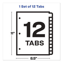 Load image into Gallery viewer, Print and Apply Index Maker Clear Label Dividers, 12-Tab, White Tabs, 11 x 8.5, White, 1 Set
