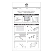 Load image into Gallery viewer, 3N1 Magnetic Glass Dry Erase Combo Board, Monthly Planning, 36 x 24 (Actual Size: 35" x 23"), Gray/White Surface, White Frame
