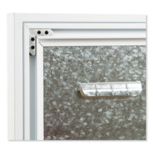 Load image into Gallery viewer, 3N1 Magnetic Glass Dry Erase Combo Board, Monthly Planning, 36 x 24 (Actual Size: 35" x 23"), Gray/White Surface, White Frame
