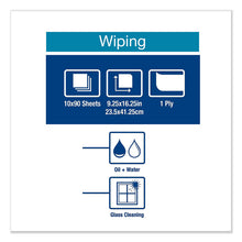 Load image into Gallery viewer, Heavy-Duty Paper Wiper, 1-Ply, 9.25 x 16.25, Unscented, White, 90 Wipes/Box, 10 Boxes/Carton

