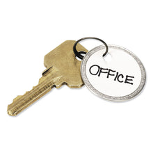 Load image into Gallery viewer, Key Tags with Split Ring, 1.25" dia, White, 50/Pack
