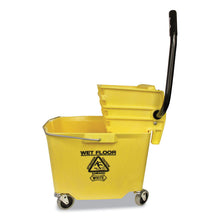 Load image into Gallery viewer, Side-Press Squeeze Wringer/Plastic Bucket Combo, 12 to 32 oz, Yellow

