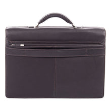 Load image into Gallery viewer, Milestone Briefcase, Fits Devices Up to 15.6", Leather, 5 x 5 x 12, Brown
