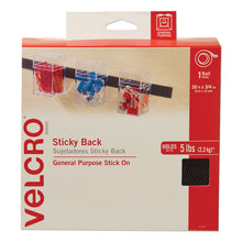 Load image into Gallery viewer, Sticky-Back Fasteners, Removable Adhesive, 0.75" x 30 ft, Black
