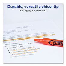 Load image into Gallery viewer, HI-LITER Desk-Style Highlighters, Fluorescent Orange Ink, Chisel Tip, Orange/Black Barrel, Dozen
