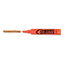 Load image into Gallery viewer, HI-LITER Desk-Style Highlighters, Fluorescent Orange Ink, Chisel Tip, Orange/Black Barrel, Dozen
