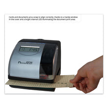 Load image into Gallery viewer, ES700 Atomic Electronic Time Recorder and Document Stamp, Digital Display, Black/Silver
